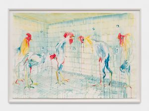 Marianna Simnett, The Bathers, 2024, Watercolour on paper, 167 x 235 x 6 cm. Photo Trevor Good. Courtesy the artist and Société.jpg